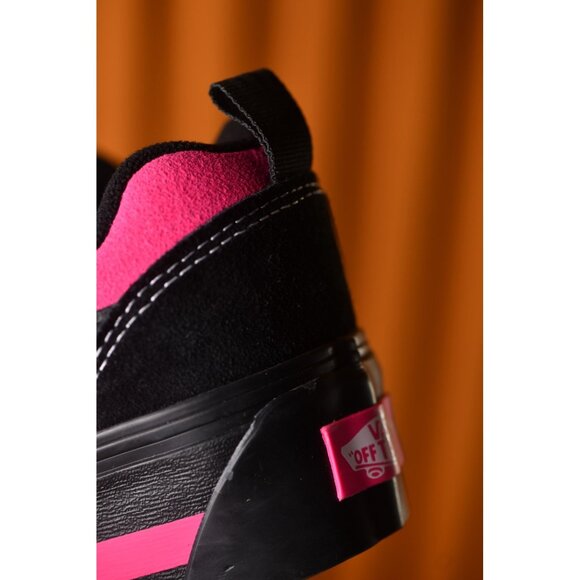 New! Size: 7.5 Women | VANS Knu Skate Platform Stacked | Black/Pink Satin - Picture 6 of 16